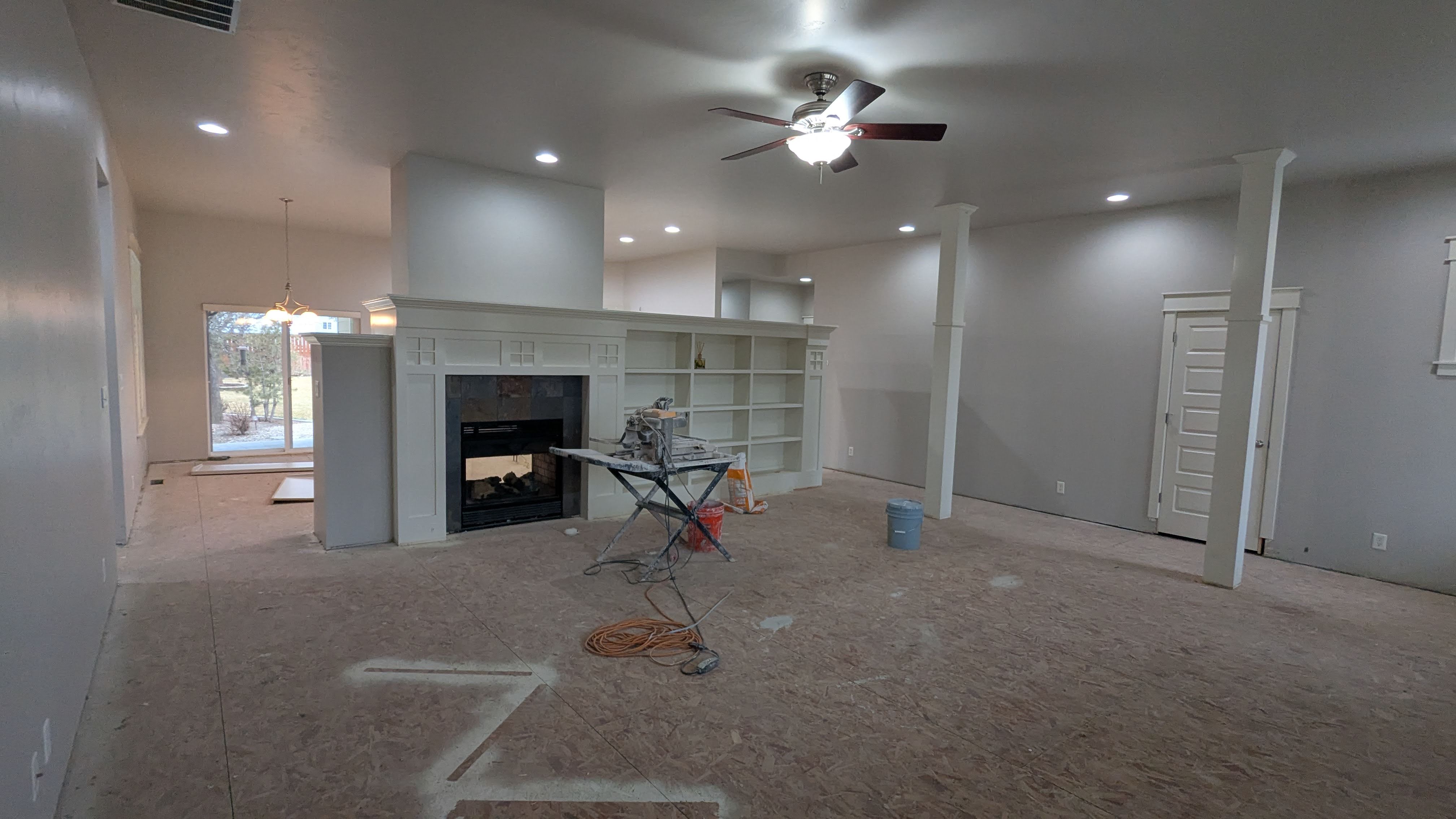 Finished interior living room paint